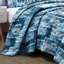 Ensemble de couvre-lit / couvre-lit 3 pièces en microfibre bleu -1948494170
