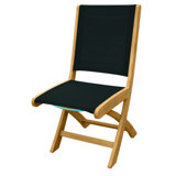Riviera Teak Outdoor Sling Folding Dining Chair