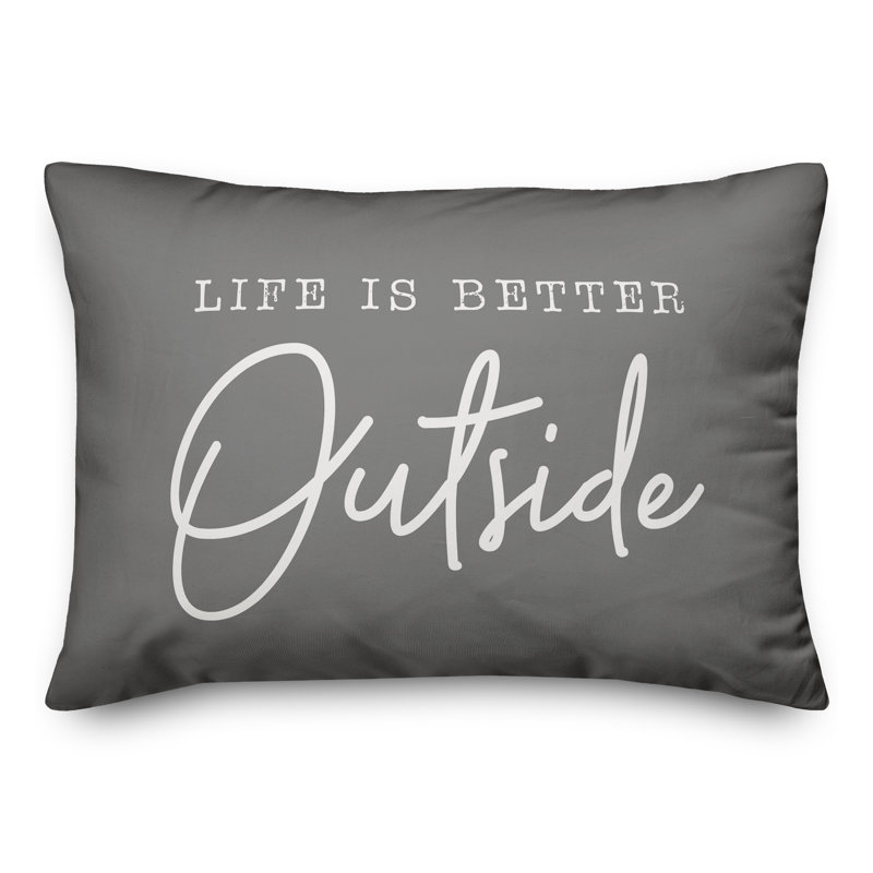 Housse de coussin rectangulaire d'extérieur Better Insert 17, gris