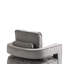 Fauteuil d'appoint gris avec bouton rotatif 360 °