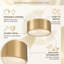 Modern Brass Cylindrical Flush Mount Ceiling Light