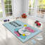 Tapis luxueux, 4,6 x 7,2 pi, 100% polyester, 740 g / m² | Revers en feutre antidérapant, éponge stratifiée pour le confort, antibactérien et facile à nettoyer | Tissu de velours élégant avec impression numérique, lavable à la machine-1398871555