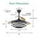 Brynnly 42" Retractable DC Motor Ceiling Fan with LED Lights, Remote 3-Color 6-Speed