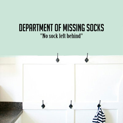 Décalcomanie murale ministère du service de socks manquant