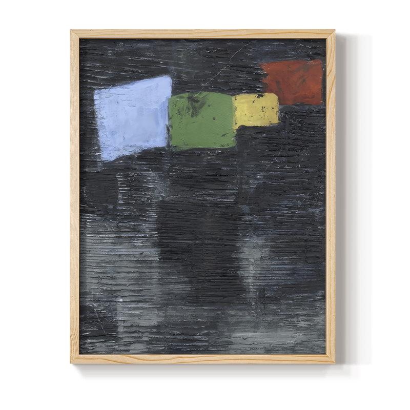 Prisme foncé I, reproduction encadrée - bois massif, Naturel, H 11 po x l 9 po