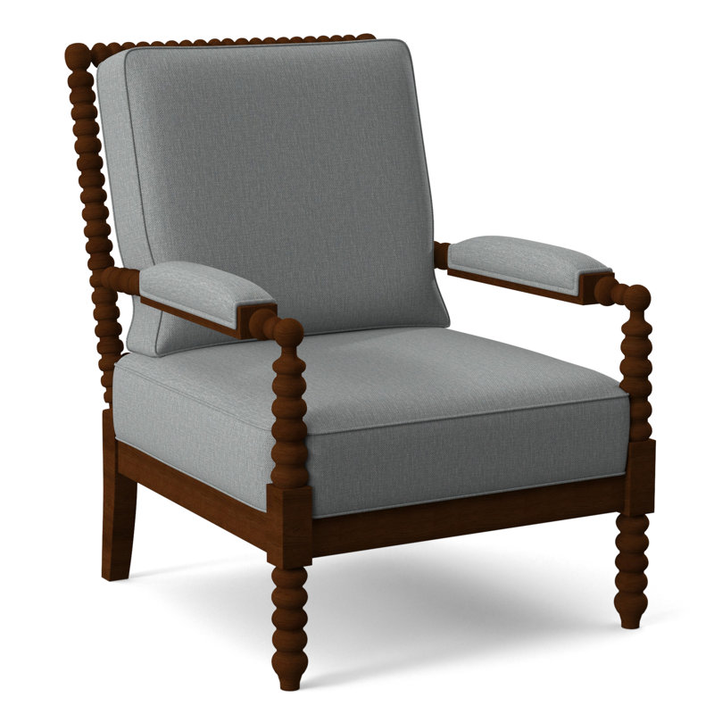 Lind Island 29" Wide Lounge Chair, Paprika Chenille; 0344-21, Coffee Finish
