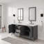 Meuble-lavabo de comptoir en marbre blanc Elizabeth avec miroir Elizabeth Carrara-928852705-1030465642