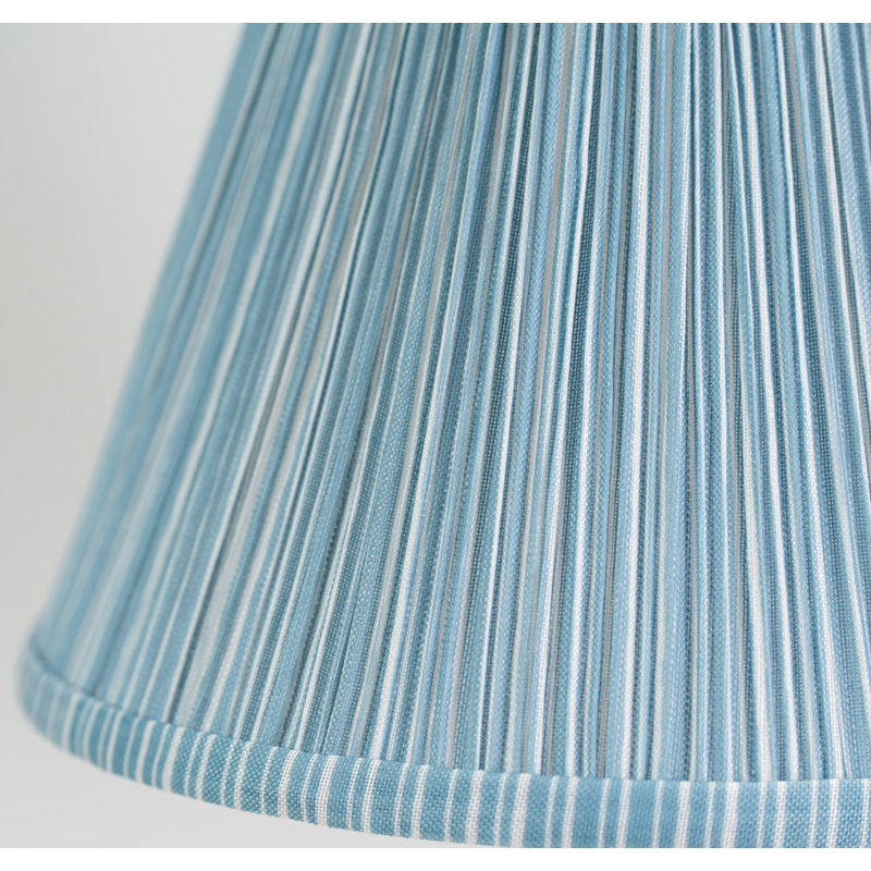 Laurenne Fabric Tapered Pendant Shade ( Clip On ) in Blue, 15cm H x 27.5cm W x 27.5cm D