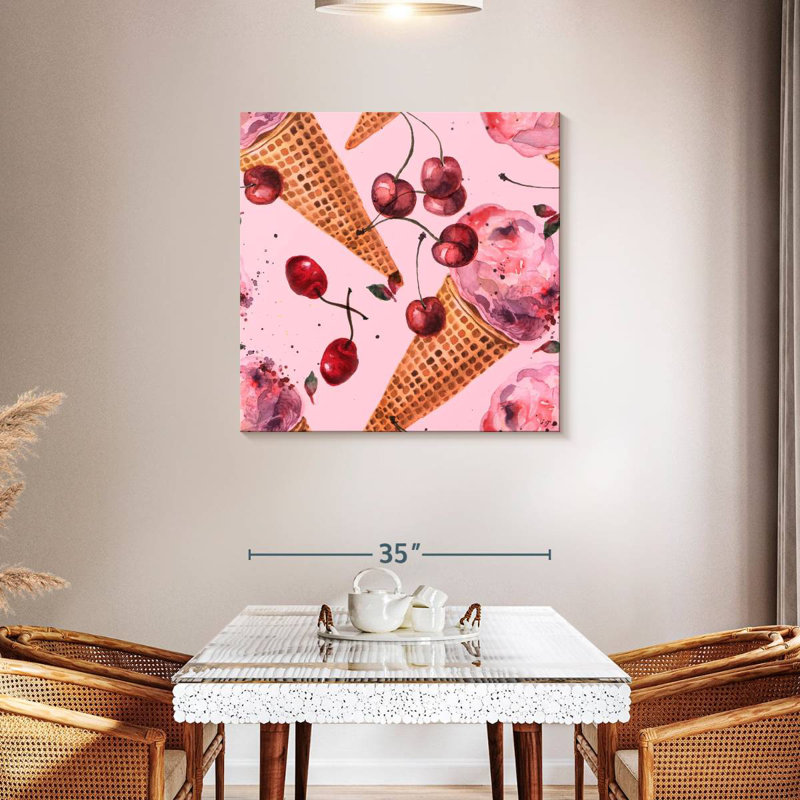 Crème glacée à la cerise Yarlin, H 36 po x l 36 po
