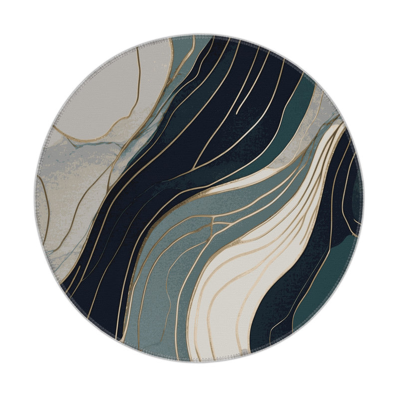 Galaxy Streams Indoor And Outdoor Area Rug, Round 5'