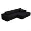 Canapé modulaire de forme basse en L de 134 po avec repose-pieds 4 places, 134 po-131091749-131091747