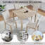 Ensemble de table à manger moderne pour 4 personnes avec 4 chaises, ensemble de table à manger pour 4 personnes, 5 pièces pour le salon, la cuisine et la salle à manger-860447937-860447943