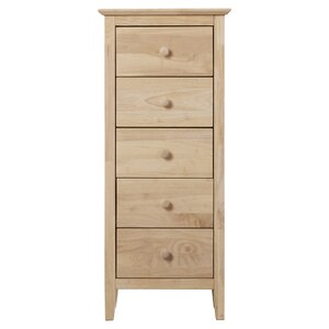 Latitude Run® Euless 5 Drawer 17'' W Solid Wood Lingerie Chest ...