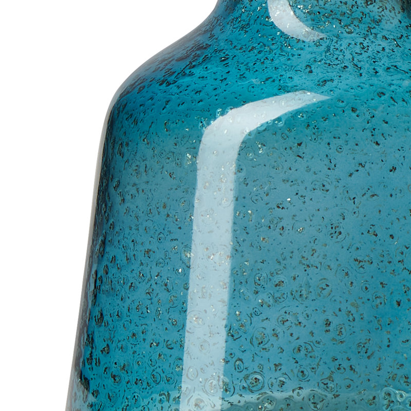 Vase conique en verre transparent 10 ", Bleu, 10 inch