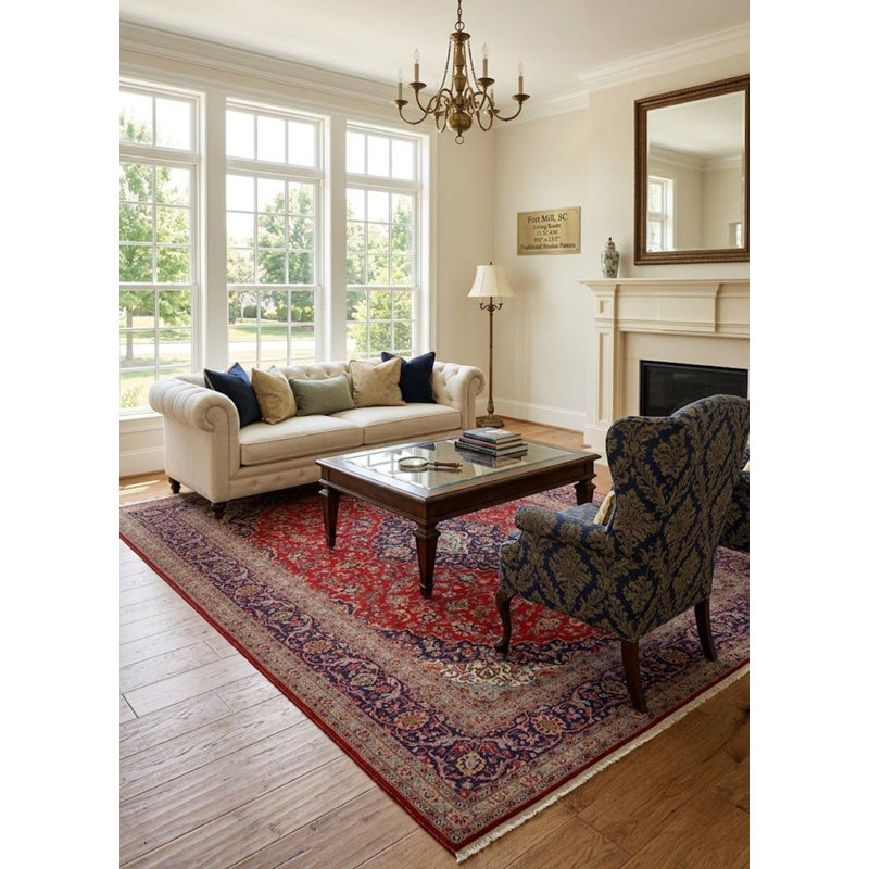 Tapis oriental rouge unique 10X13 Ornulf