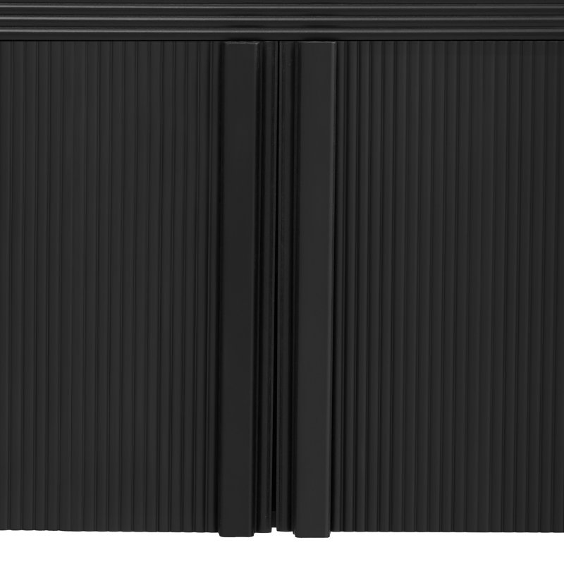 U_STYLE Console 62,2 pouces à motif de vagues avec 4 portes et tablette réglable