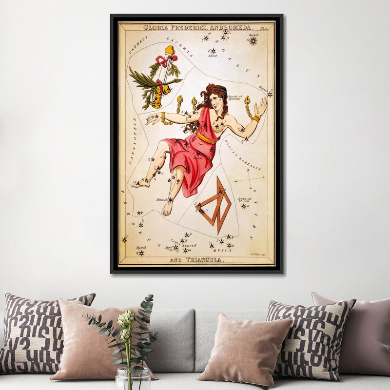 « gloria frederici, andromeda et triangula » par graphics, impression sur toile Sidney Hall, H 18 po x l 12 po x P 1,5 po