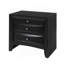 Table de chevet en bois avec 2 tiroirs et 1 plateau au fini noir-1231910677