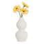 Vase en céramique blanche nervurée 10 "Liubomila-95418597-95418596