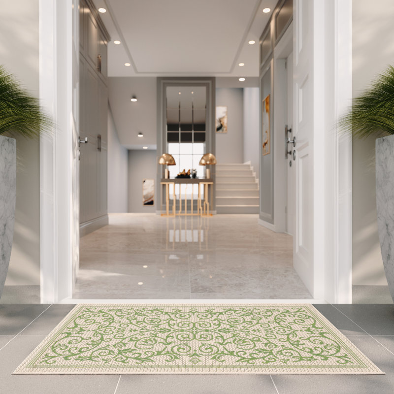 Galena Performance Floral Indoor/Outdoor Area Rug, Rectangle 2' x 3'7"