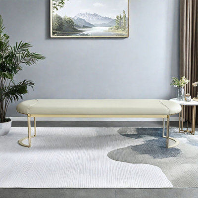 Simple bench cloakroom comfortable cushioned