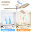 Ventilateur de plafond 46 pouces avec lumières 3 pales ABS 6 vitesses moteur à télécommande pour la chambre à coucher