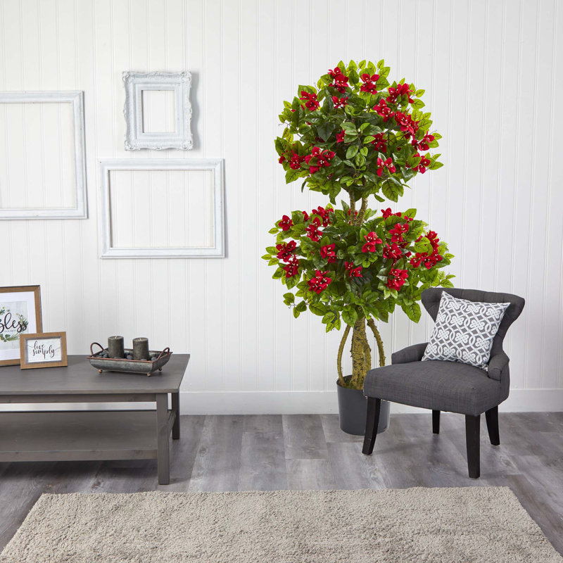 48'' Faux Ficus Topiary in Ceramic Planter