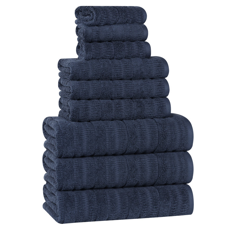 Ensemble de serviettes 9 pièces Mika Smart Twist Viscose, Marine
