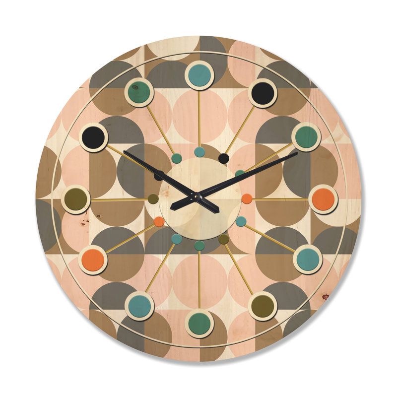 Horloge murale circulaire en bois IV, Grand