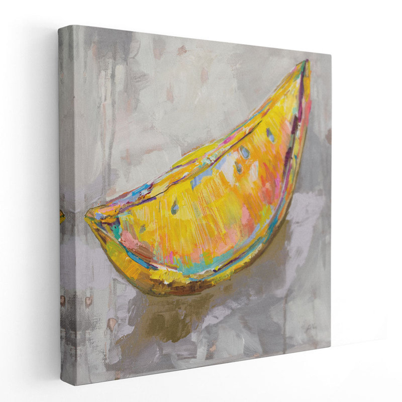 Lemon Wedge - reproduction d'art sur toile, H 40 po x l 40 po