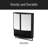 23.62"Modern Arched Glass Double-Door Wardrobe With Shatterproof Non-Glass Mirror-Double-Layer Storage,Open Shelf & Towel Rack For Entryway, Living Room,Bathroom, Dining Room-568534313