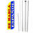 Double Sided 138'' H x 30'' W Polyester Flag Set