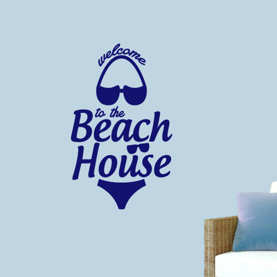 Décalcomanie murale "welcome to the beach house"
