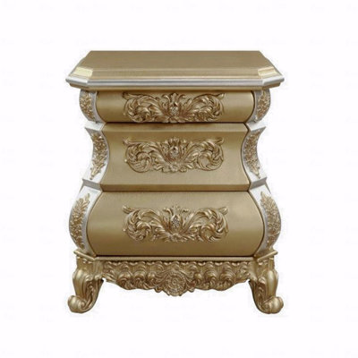 Table de chevet en résine à 3 tiroirs