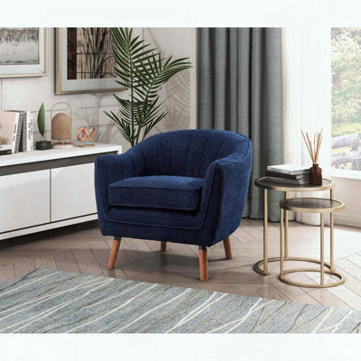 Chaise de style Mid-Century avec dossier à surpiqûres