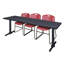 Table de formation Neyland Cain T-Base et 3 chaises empilables Zeng-32520385-32520379