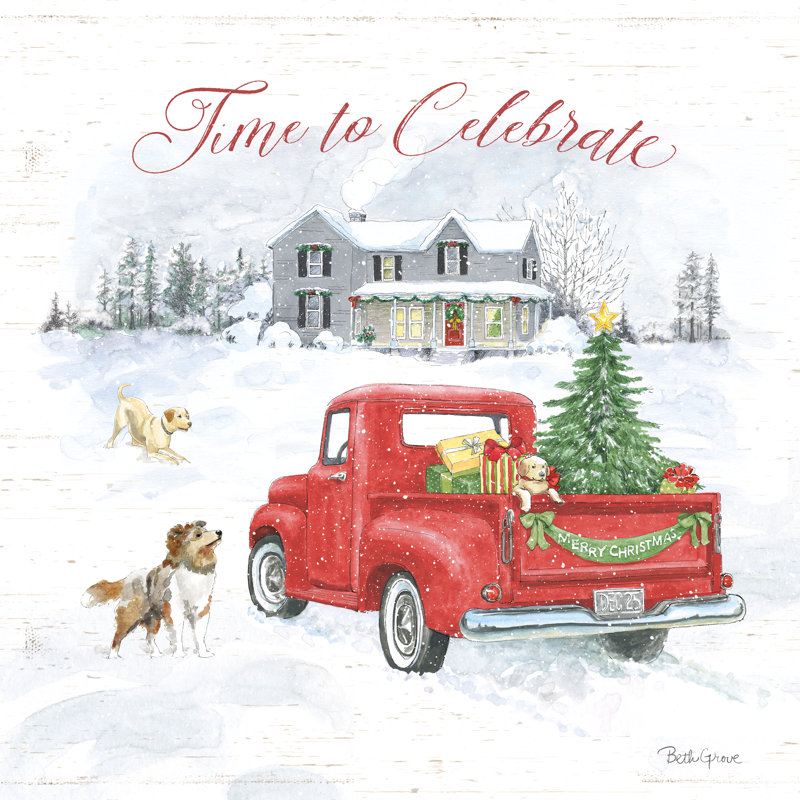 Farmhouse Holidays VIII by Beth Grove - Wrapped Canvas Print, 91.44cm H x 91.44cm W x 3.8cm D