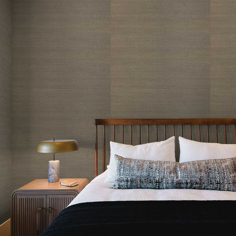 Toile de ramis sisal métallique authentique, Brun