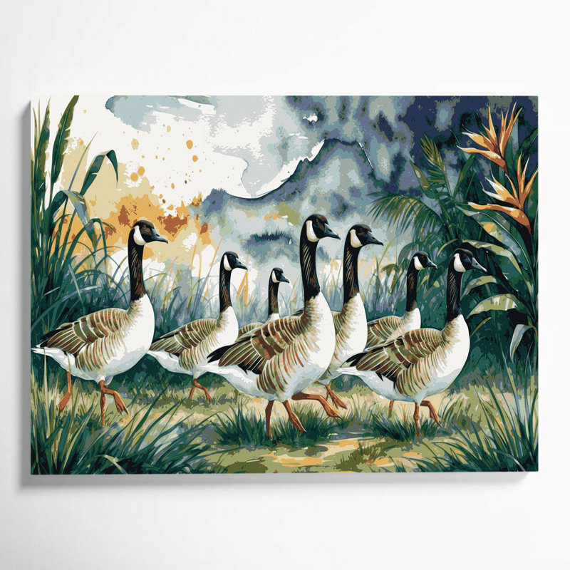 «Hawaiian Hawaiian Geese Brown», art mural sur toile, H 11 po x l 14 po