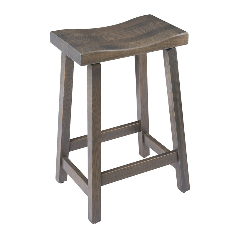 Albers Solid Wood Counter Stool, Cappuccino, Counter Stool (24" Seat Height)