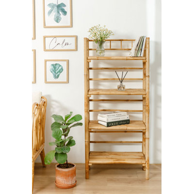 Caronda Solid Bamboo Wood Bookcase