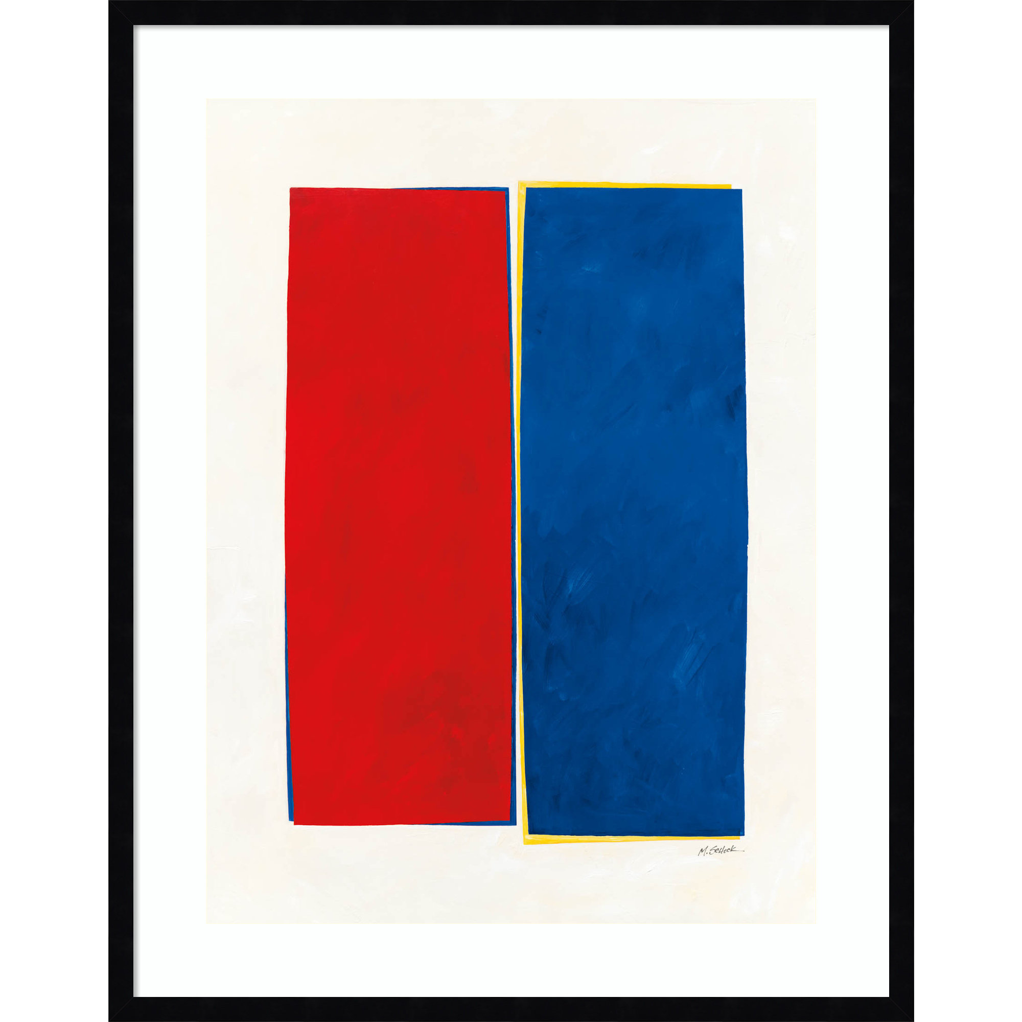 Monolithic II Wood Framed Wall Art Print, 33" H x 26" W, Black Framed