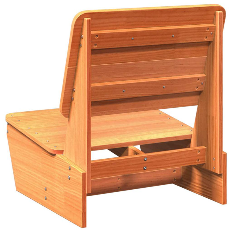 Garden Chairs 2 Pcs 60X64x70.5 Cm Wood Pine, Wax Brown