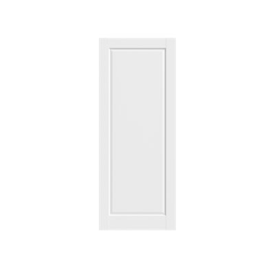 Modern Interior Doors, 24 x 80 in White Wood MDF 1 Panel Slab for Home