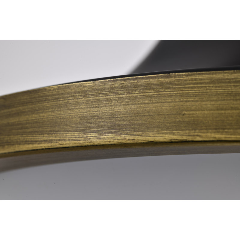Plafonnier encastré en verre Arbaz, Noir mat, H 10,13 po x l 18 po x P 18 po