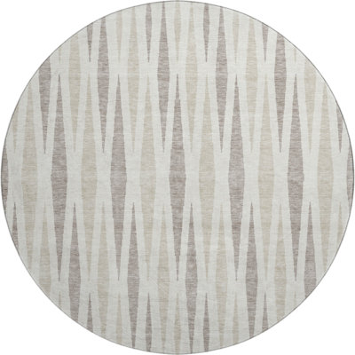 Premium Machine Washable Prisco Ivory Rug