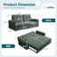 Canapé-lit convertible 77 po sofa Canapé-lit 2 en 1 pour s'asseoir et dormir-132491628