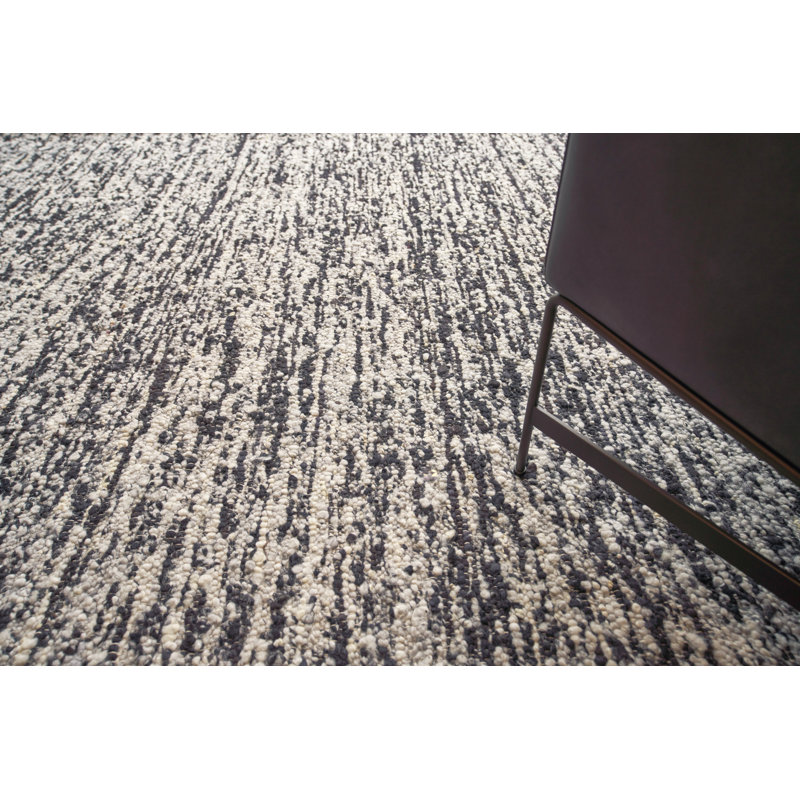 Tocayo Wool Abstract Area Rug in Black, Rectangle 8' x 10'