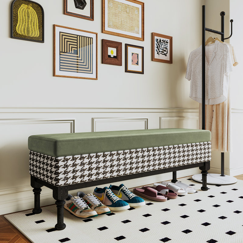 Banc en tissu moderne et simple, Vert