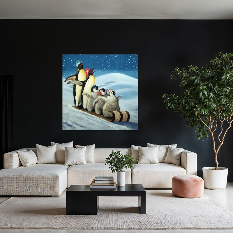 Art contemporain urbain en traîneau, H 48 po x l 48 po